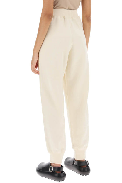 Wool-cotton Sweatpants  - Bianco