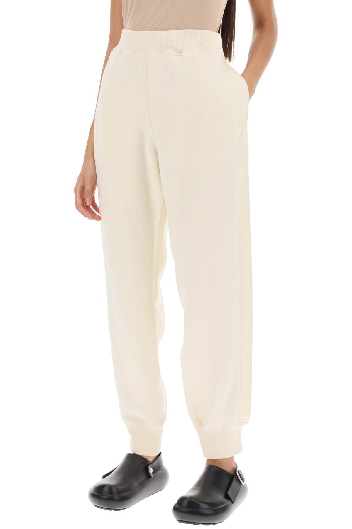 Wool-cotton Sweatpants  - Bianco