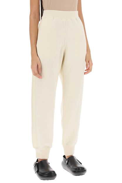 Wool-cotton Sweatpants  - Bianco