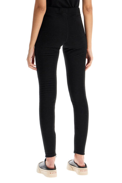 "jersey Knit Leggings With  - Black