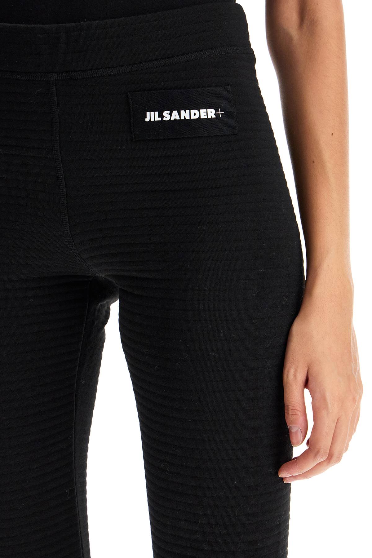 "jersey Knit Leggings With  - Black