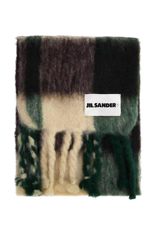 Plaid Mohair Scarf In  - Multicolor