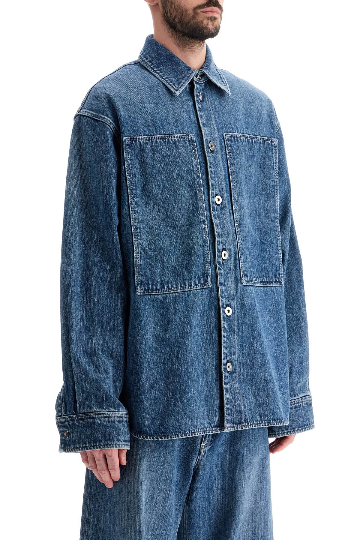 Japanese Denim Overshirt For Men  - Blue