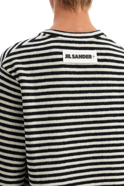 Striped Wool Sweater  - White