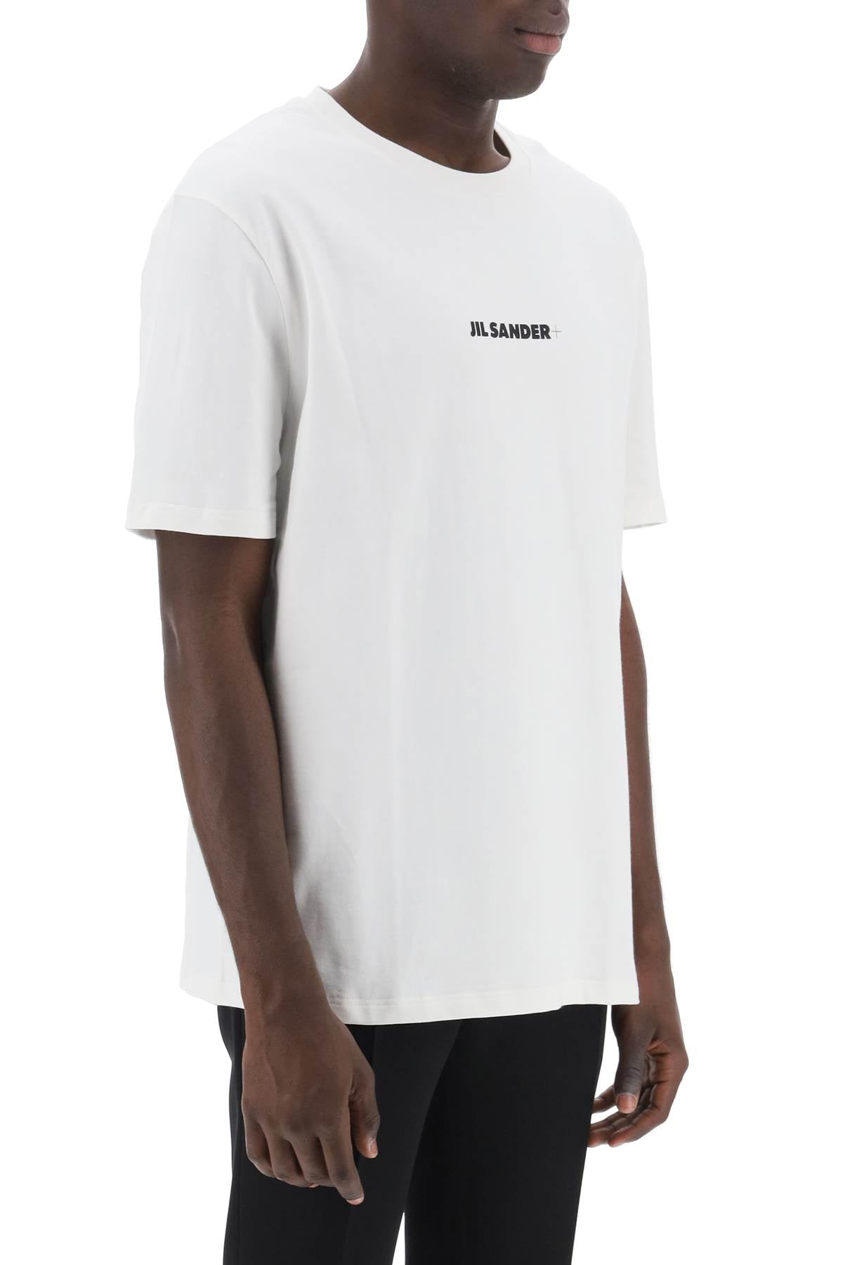 T-shirt With Logo Print  - White