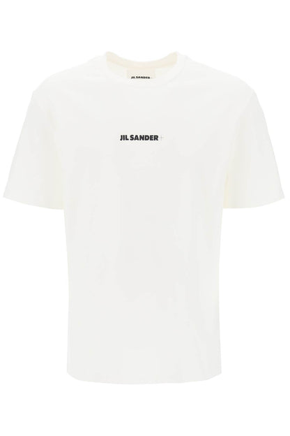 T-shirt With Logo Print  - White