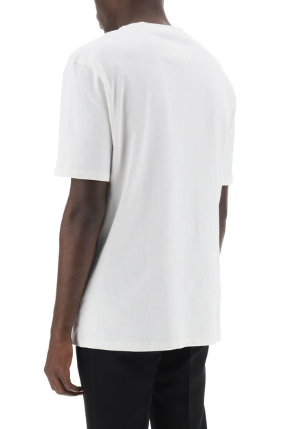 T-shirt With Logo Print  - White