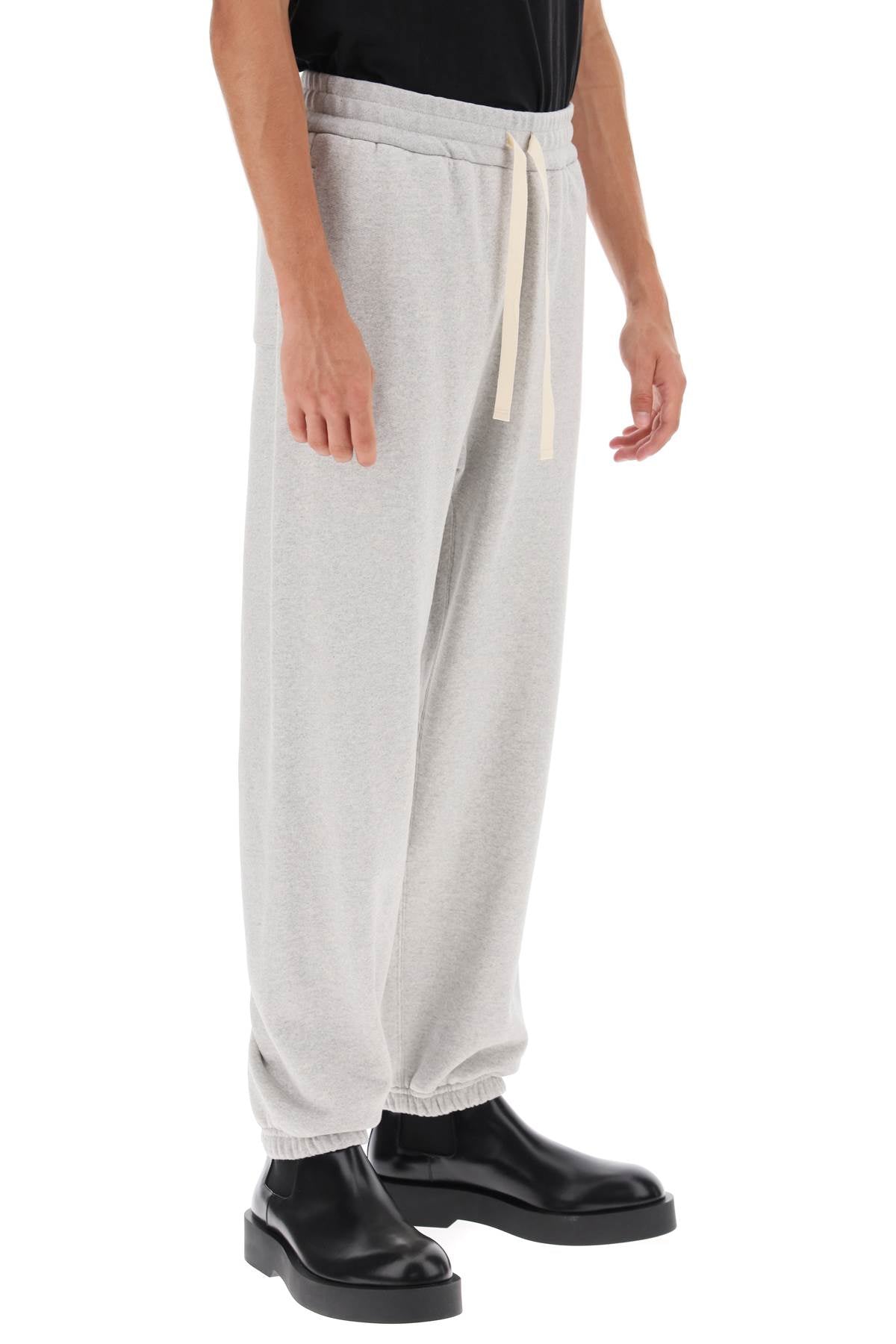 Cotton Drawstring Sweatpants  - Grey