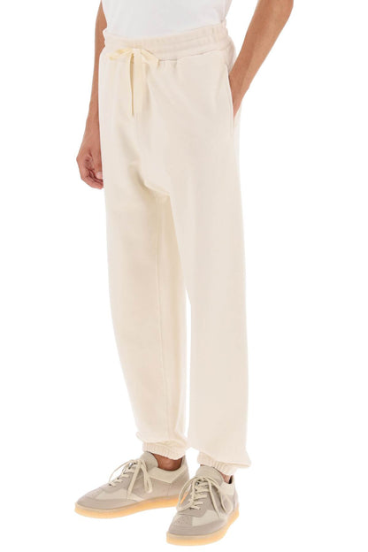 Cotton Drawstring Sweatpants  - Bianco