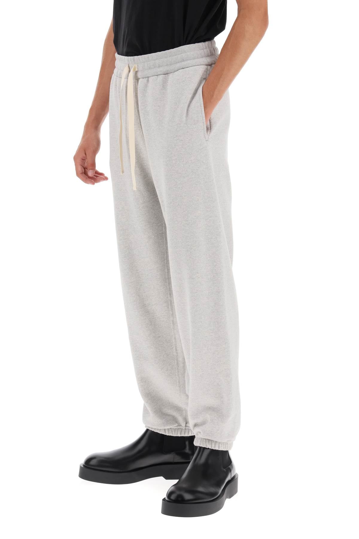 Cotton Drawstring Sweatpants  - Grey