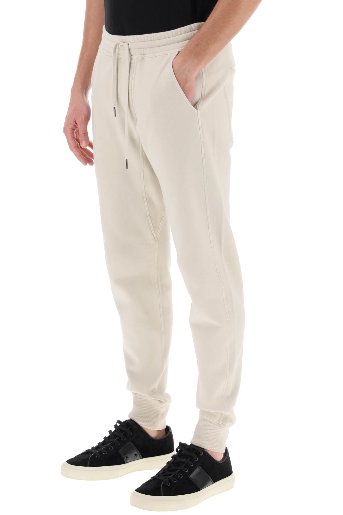 Cotton Drawstring Sweatpants  - Neutro