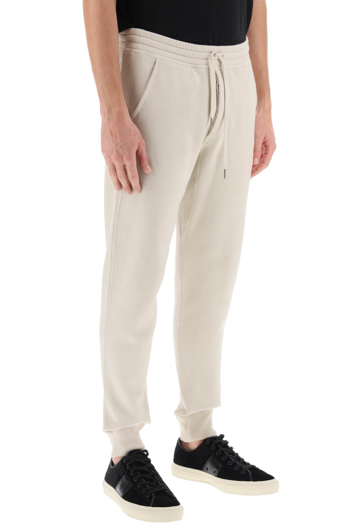 Cotton Drawstring Sweatpants  - Neutro