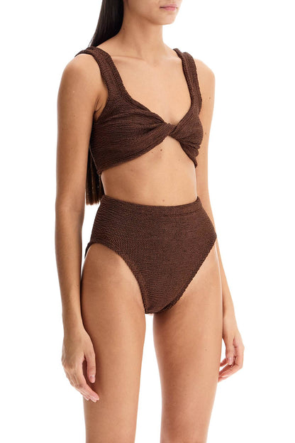 "jamie Metallic Bikini Set"  - Brown