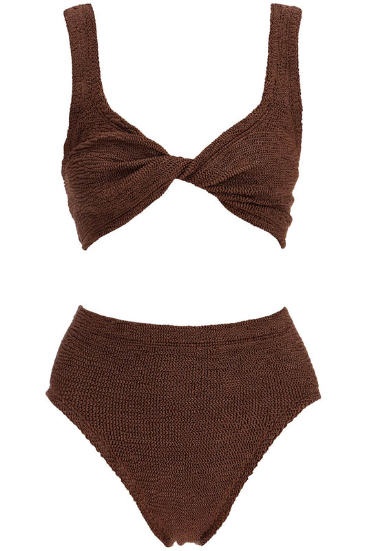 "jamie Metallic Bikini Set"  - Brown