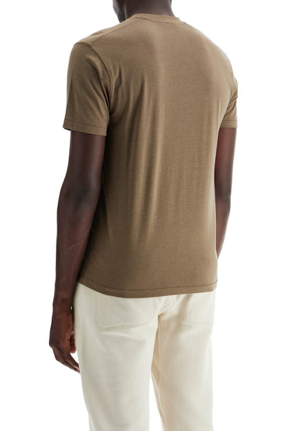 Cottono And Lyocell T-shirt  - Khaki