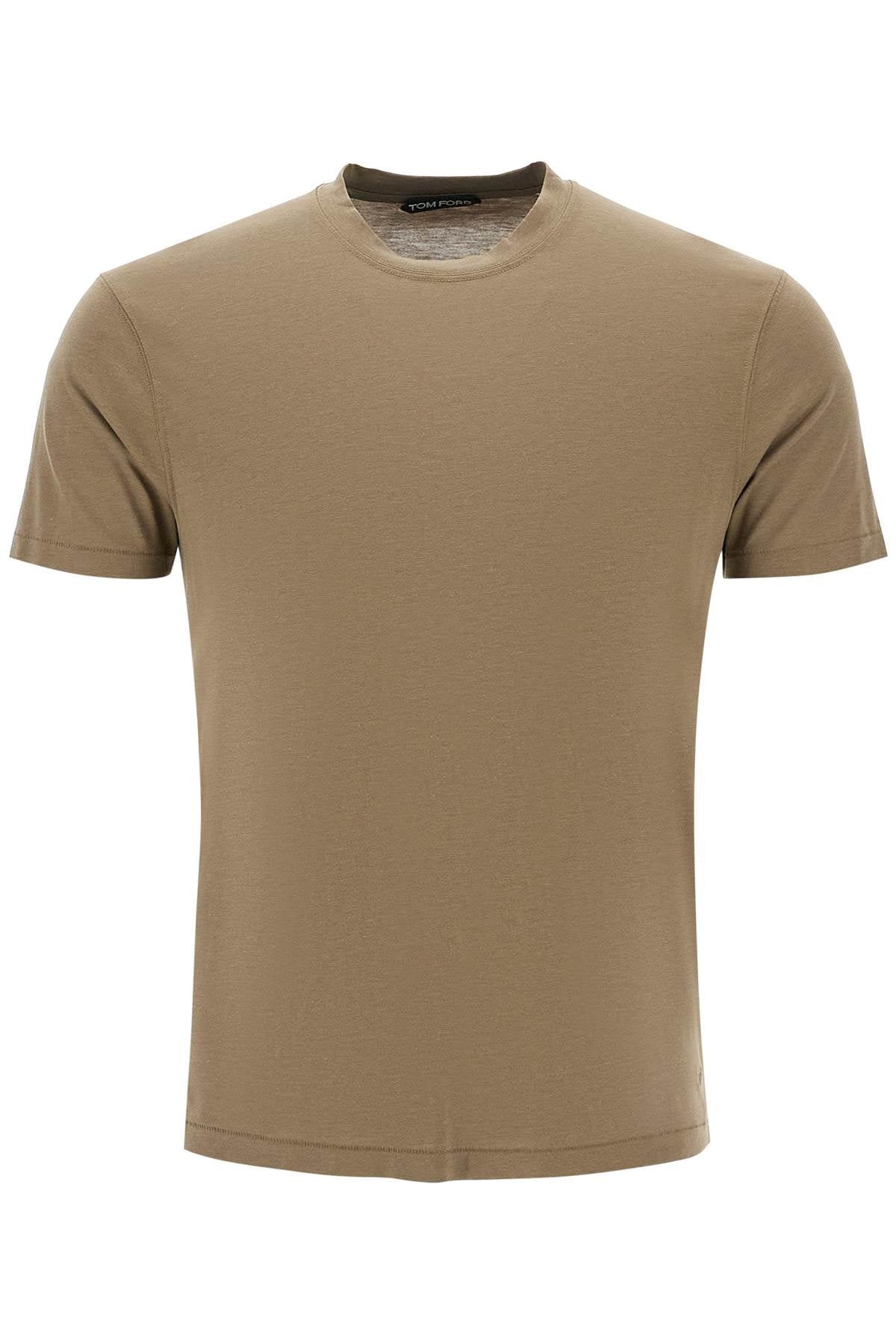 Cottono And Lyocell T-shirt  - Khaki