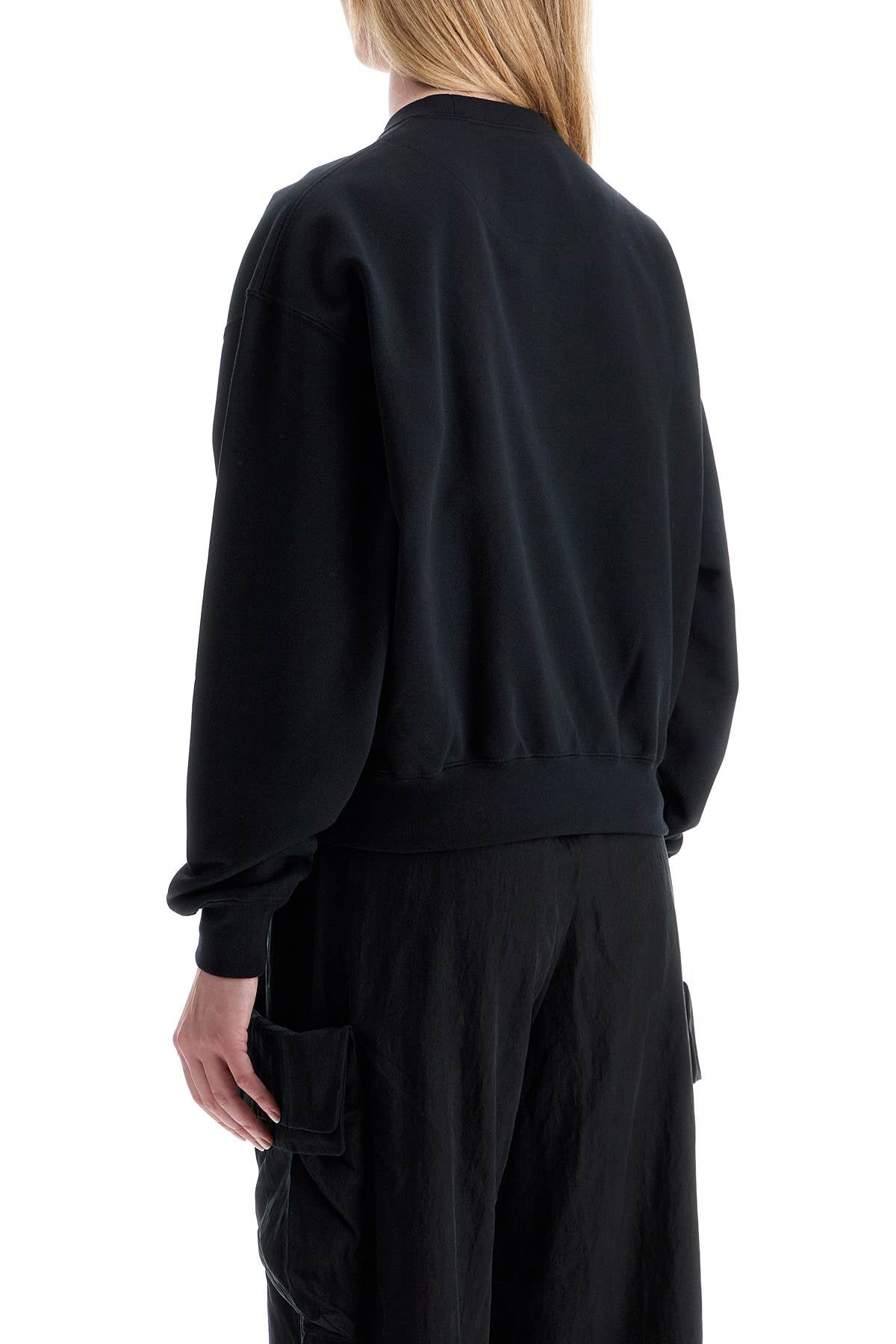 Boxy Crewneck Sweat  - Black