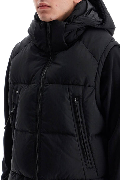 Pertex And Down Padded Vest  - Black