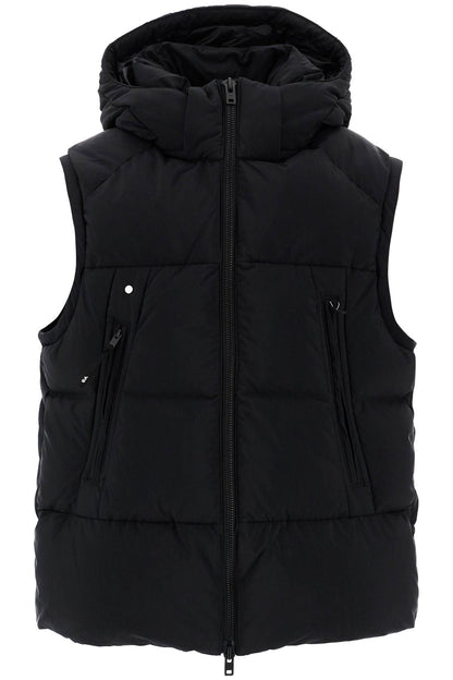 Pertex And Down Padded Vest  - Black