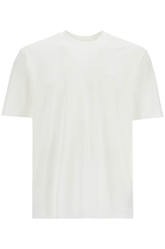 White Cotton T-shirt With Wide Neckline  - White