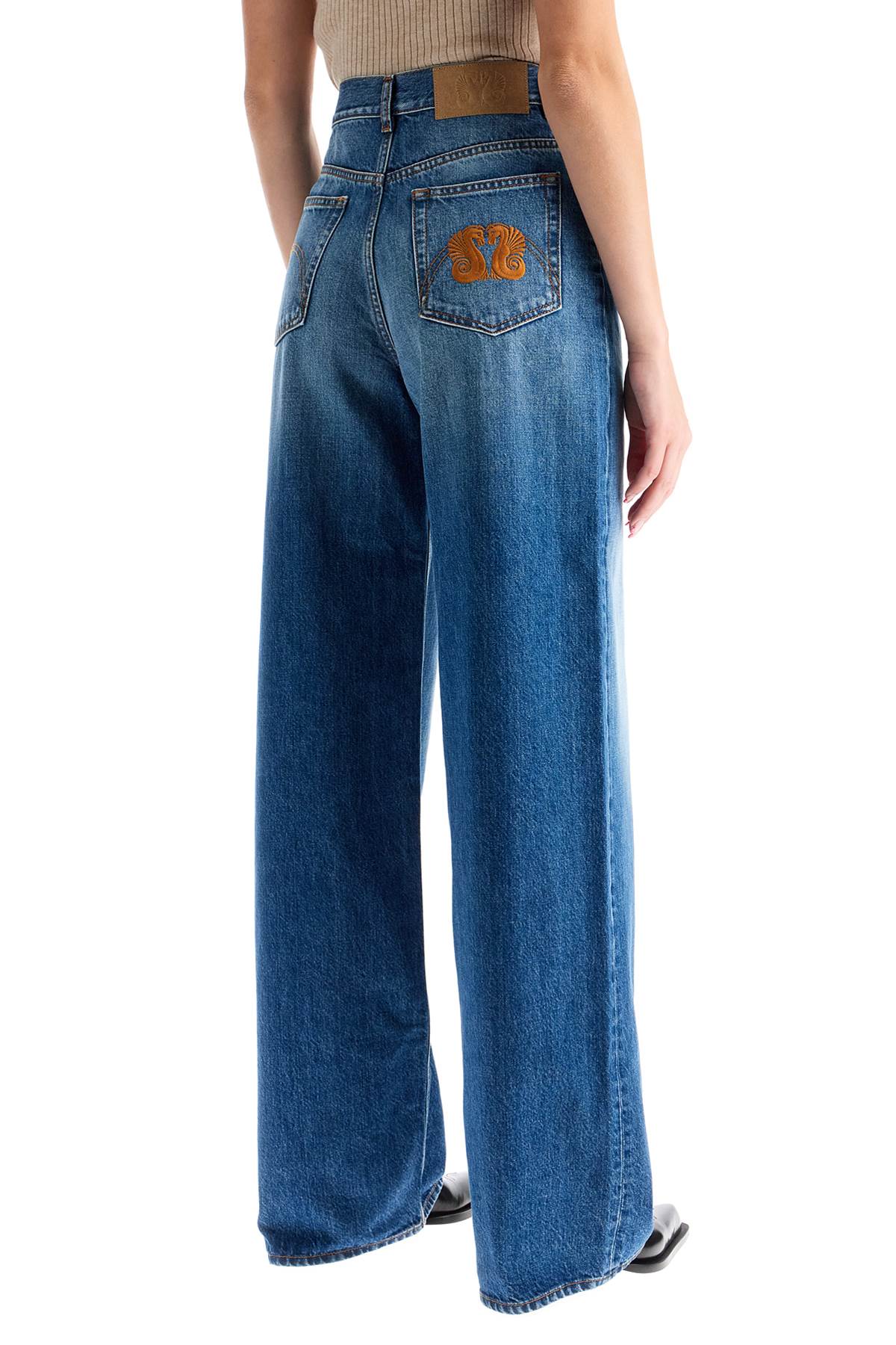 Wide Leg Jeans In Narida Sapphire Java Style  - Blue