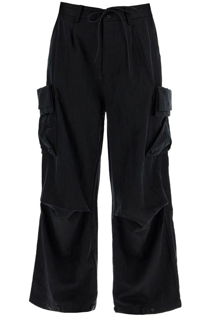 Lyocell Cargo Pants In  - Black