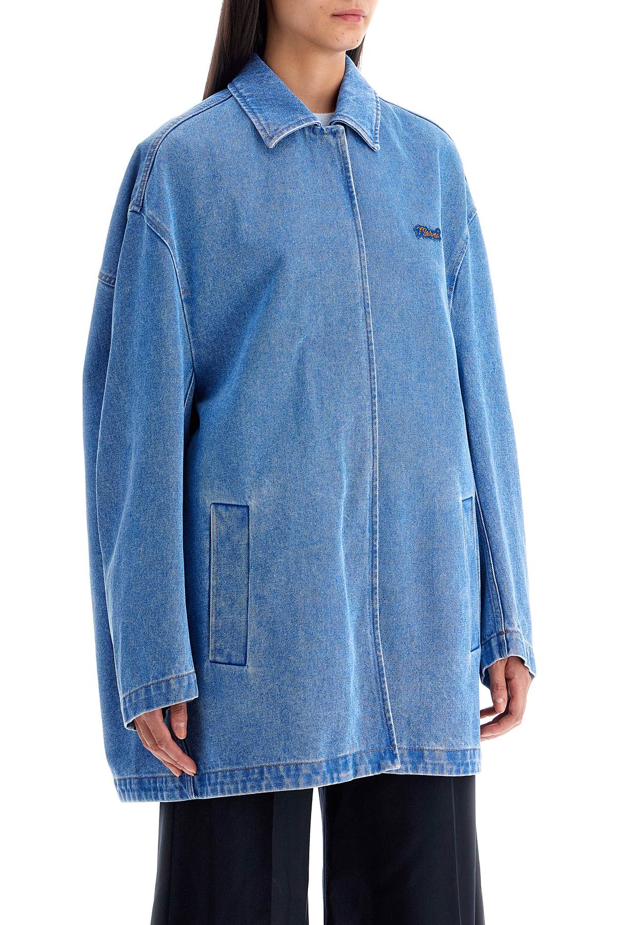 'oversized Organic Denim Jacket  - Blue