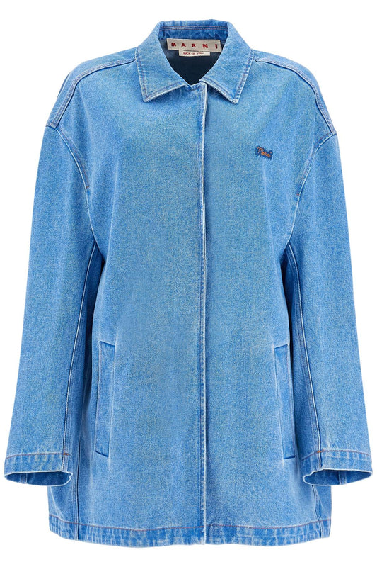 'oversized Organic Denim Jacket  - Blue