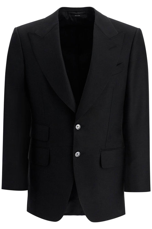 Atticus Single-breasted Jacket In Wool And  - Black