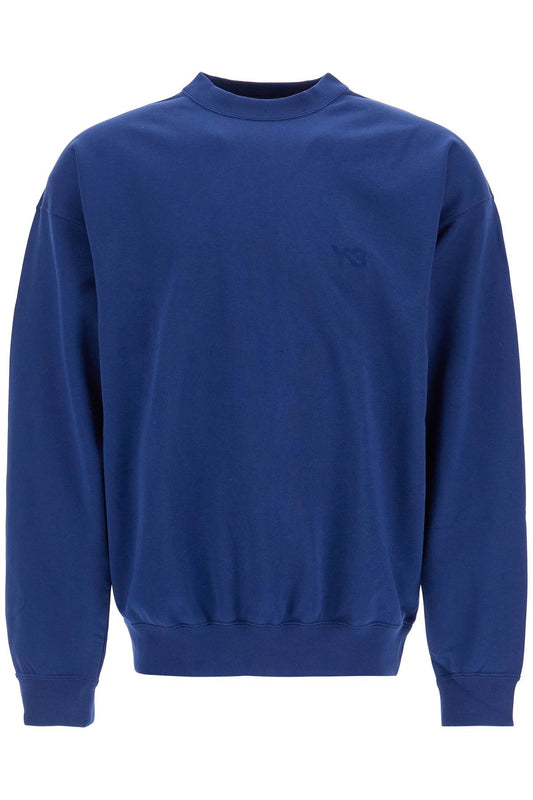 Blue Cotton Crewneck Sweatshirt For Men  - Blue