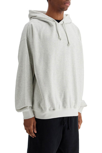 Light Grey Cotton And Recycled Polyester Hoodie For Men  - Grey