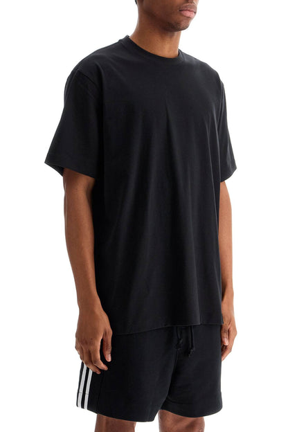 Black Logo Cotton T-shirt  - Black