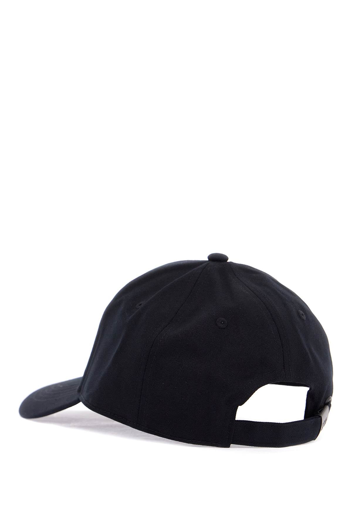 Black Cotton 6-panel Cap  - Black