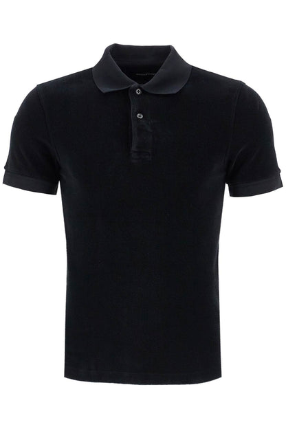 Black Cotton Solid Polo  - Black