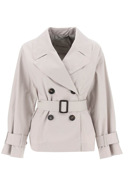 Short Double-breasted Trench Coat  - Neutro