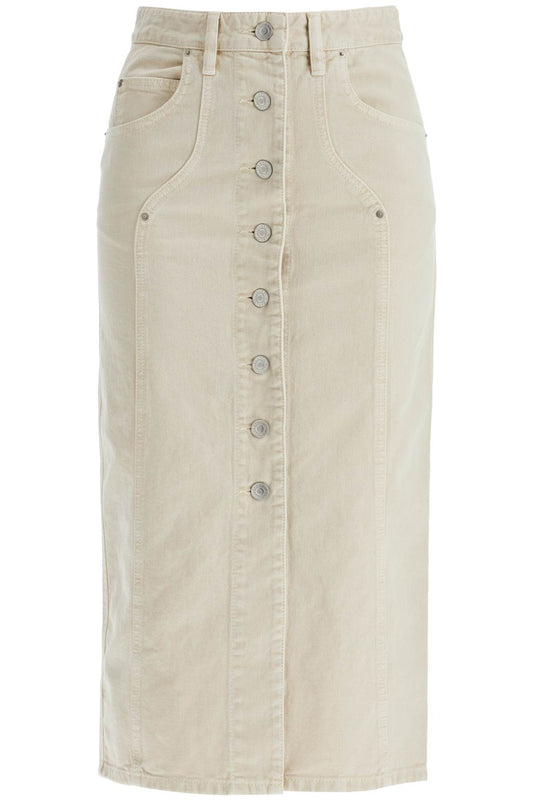 Denim Vandy Skirt For  - Beige