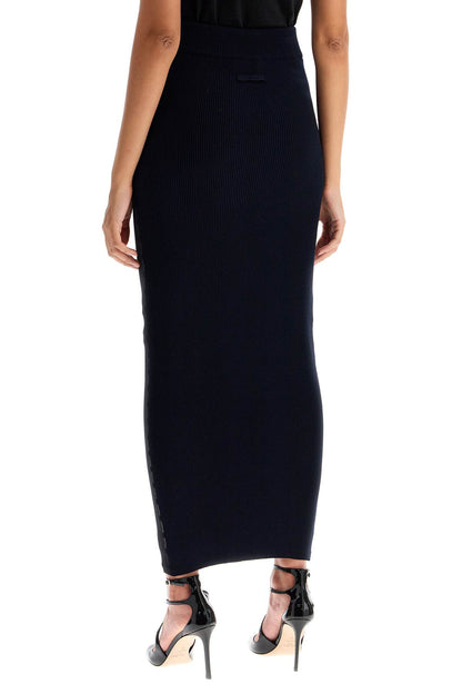 'striped Skirt In  - Black