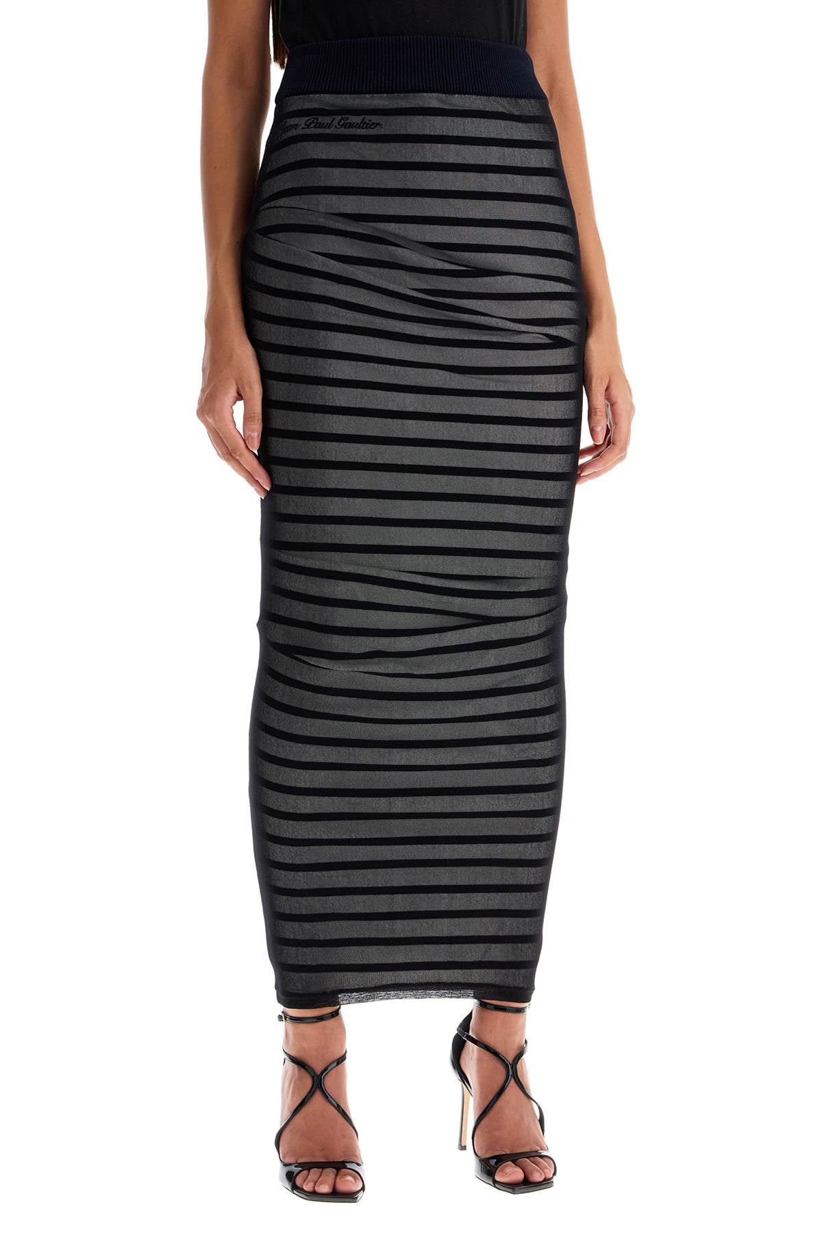 'striped Skirt In  - Black