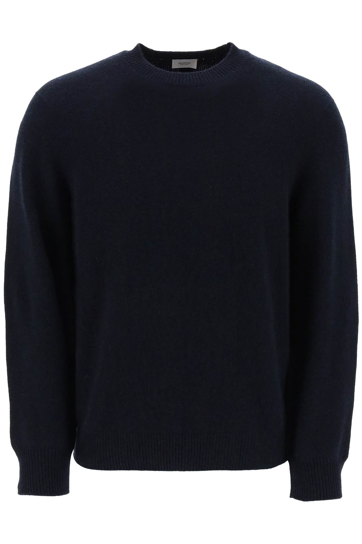 Crew-neck Sweater In Cashmere  - Blu