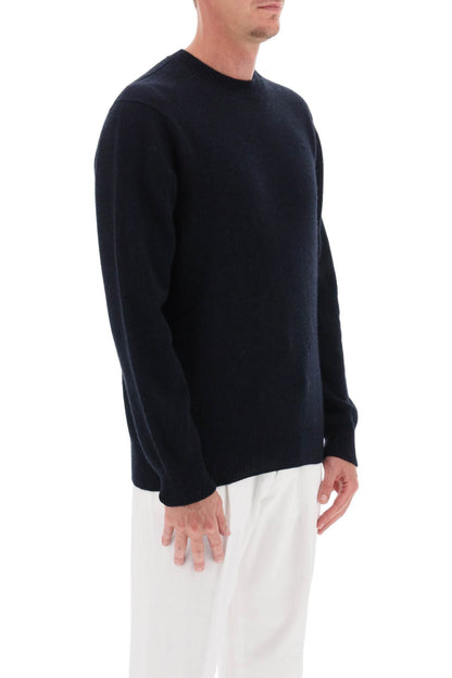 Crew-neck Sweater In Cashmere  - Blu