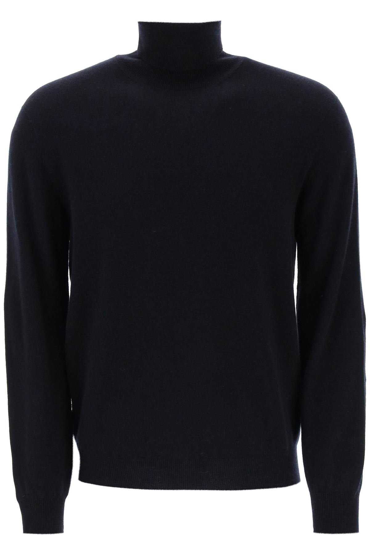 Seamless Cashmere Turtleneck Sweater  - Blu