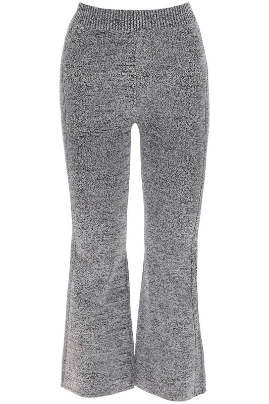 Stretch Knit Cropped Pants  - Grey