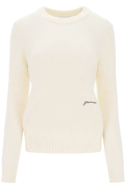 Brushed Alpaca And Wool Sweater  - White