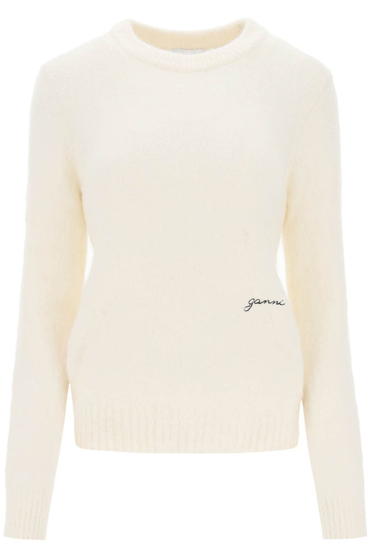 Brushed Alpaca And Wool Sweater  - White