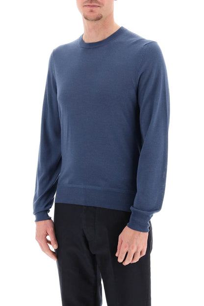 Light Silk-cashmere Sweater  - Blue