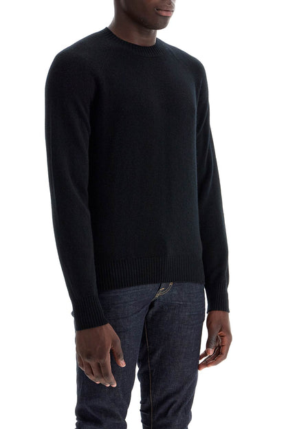 Crewneck Wool And Cashmere Pul  - Black