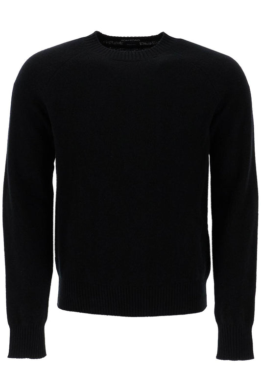 Crewneck Wool And Cashmere Pul  - Black