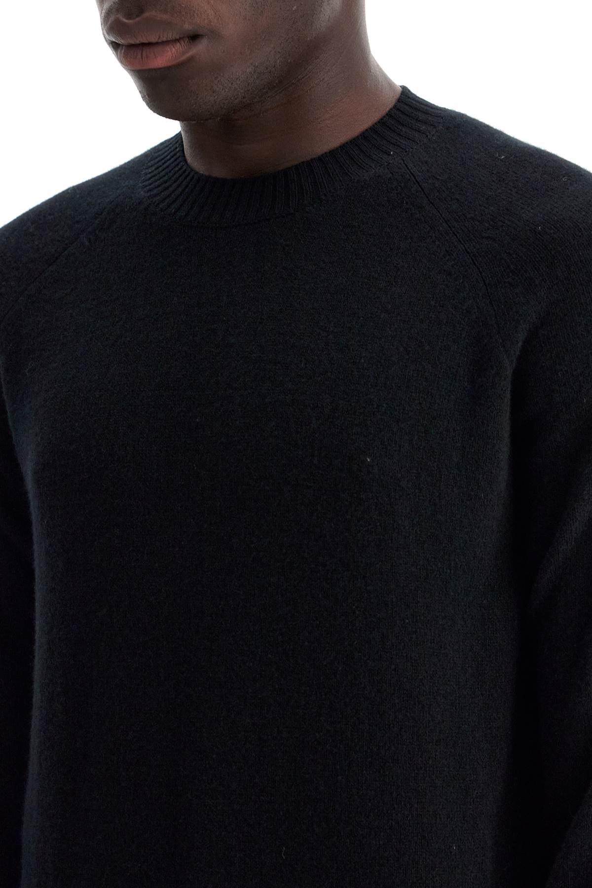 Crewneck Wool And Cashmere Pul  - Black