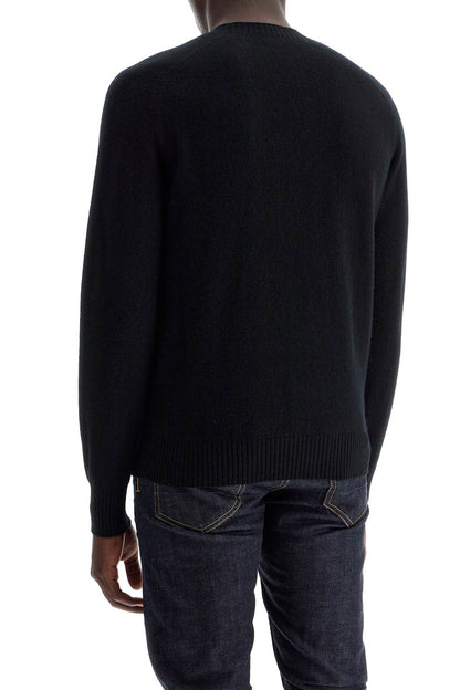 Crewneck Wool And Cashmere Pul  - Black