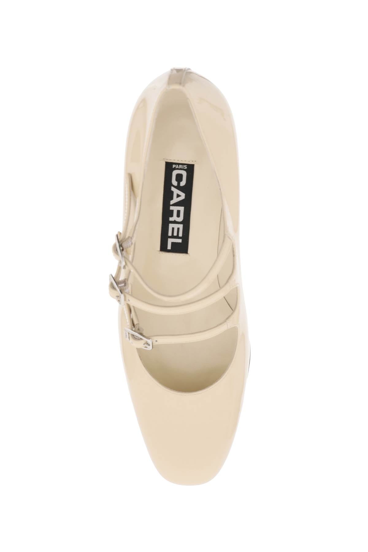 Patent Leather Kina Mary Jane  - Beige